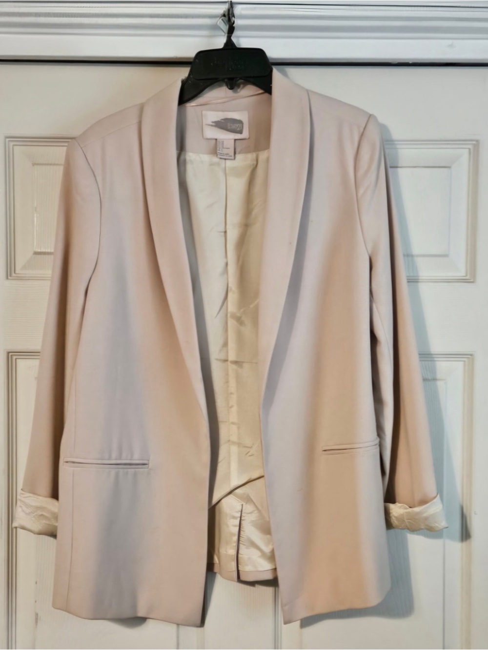 Women's Cream Open-Front Blazer Jacket